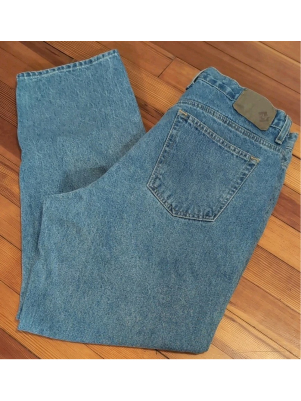 Member Mark Classic Comfort Jeans 38 X 29 Blue Baggy Light Wide Leg Relaxed